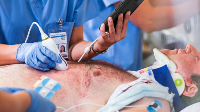 Patient getting treatment