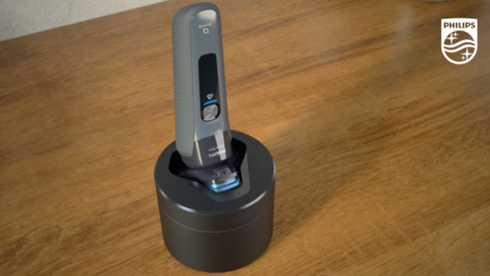 Quick clean pod in use